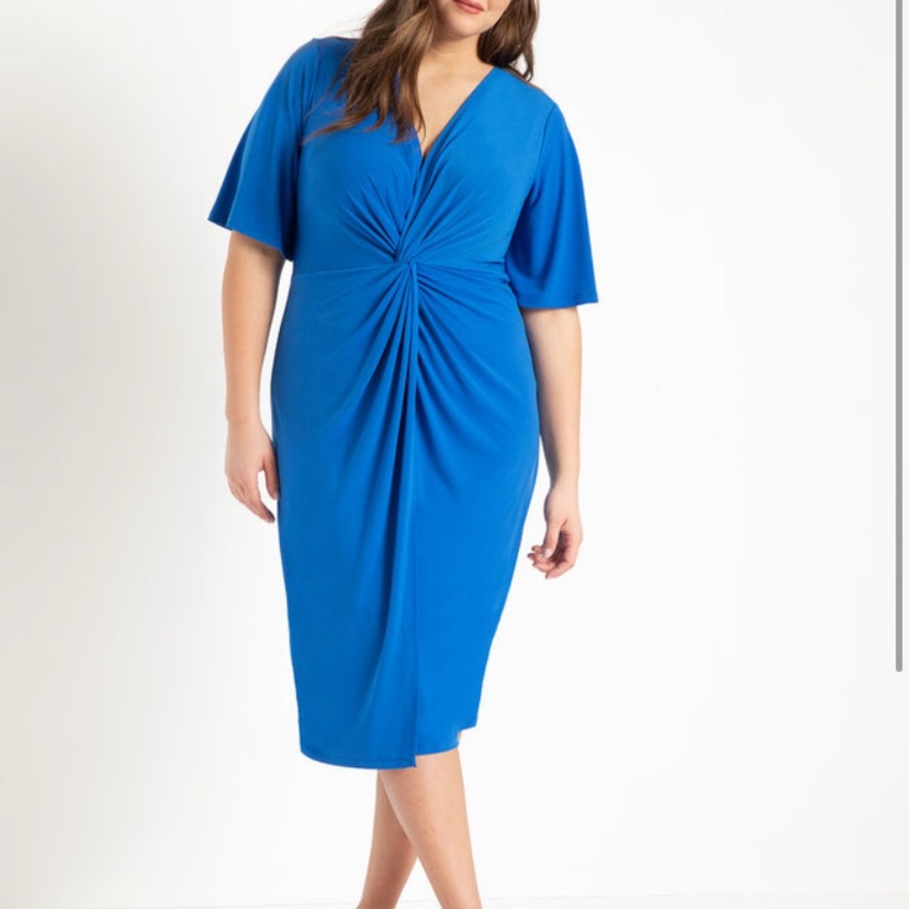 Eloquii Twist Front Dress